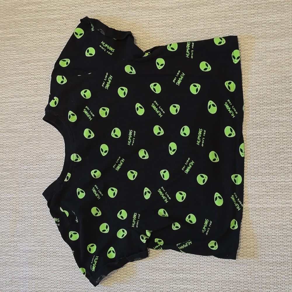 Messy Buns Lazy Days Alien Crop Top